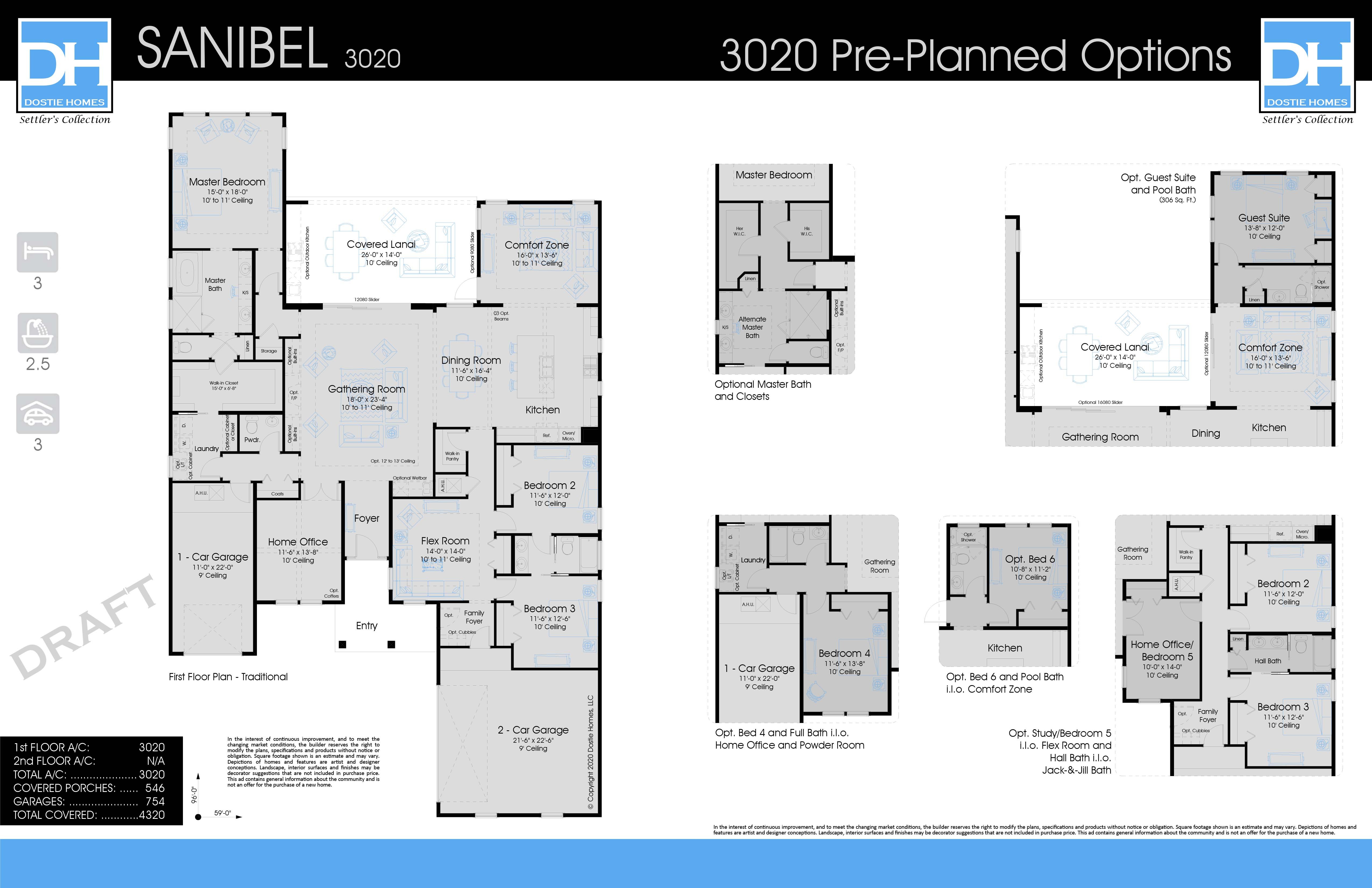 Sanibel Floor Plan Dostie Settler's Landing
